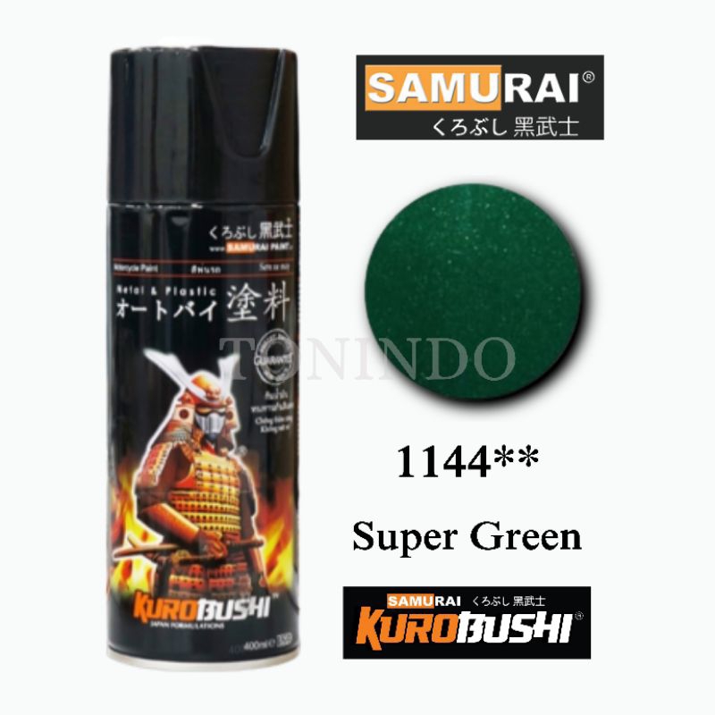 Cat Samurai 1144** Super Green Cat Semprot/ Spray Hijau Metalik