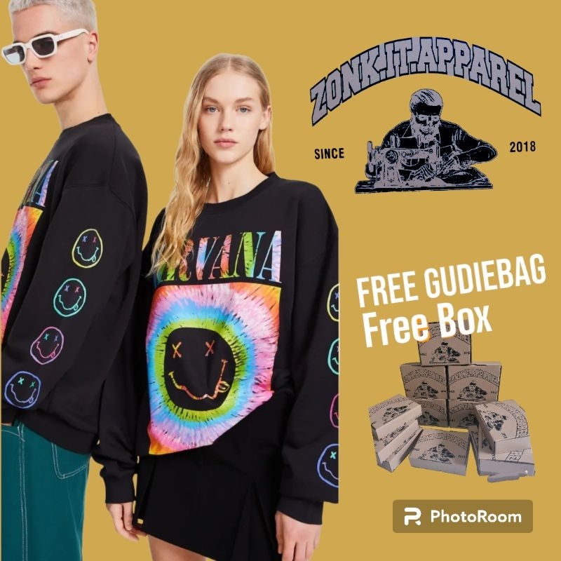 SWEATER CREWNECK NIRVANA SMILE (COD) UNISEX