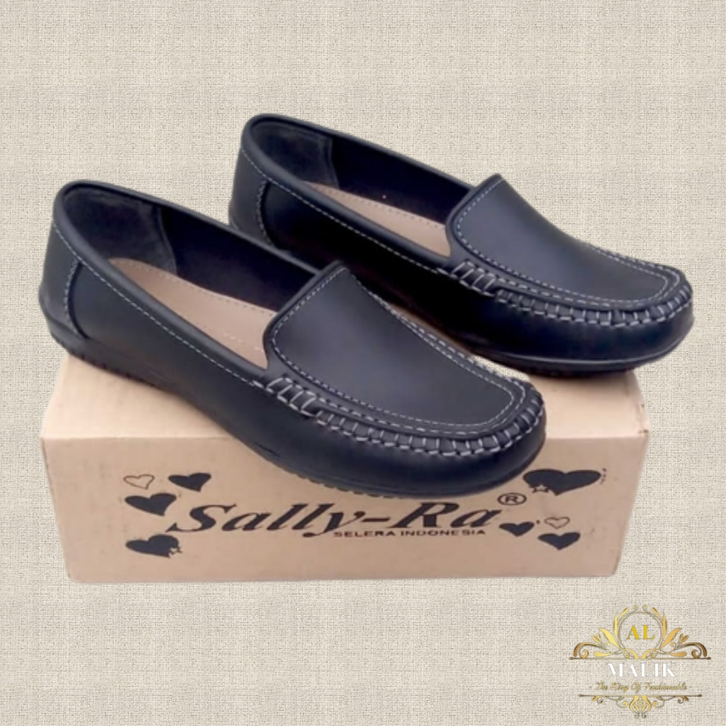 Sepatu Kerja Wanita Formal Bahan Kulit Model Pansus Slip On Ringan Fashion Guru Kantor Populer
