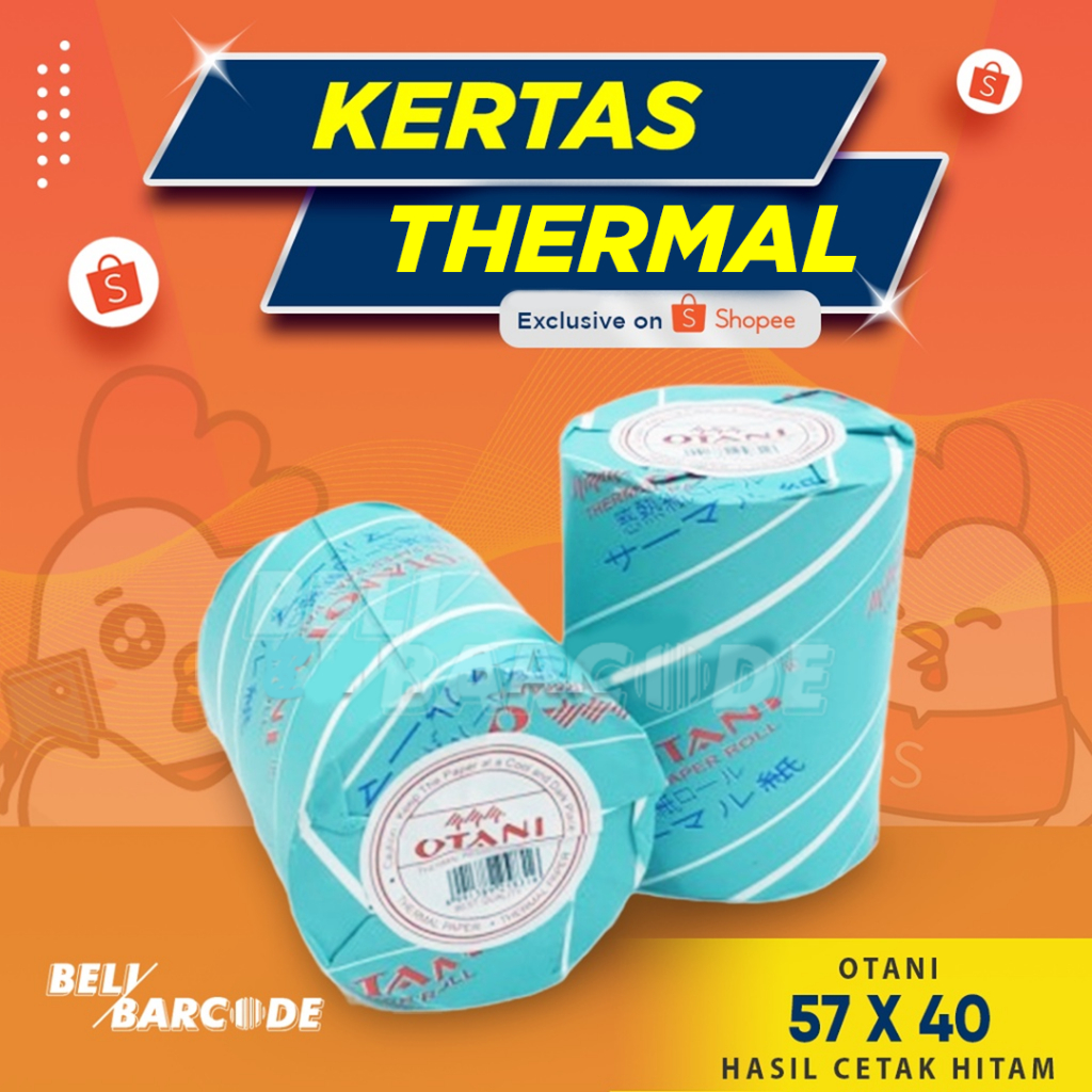 

Thermal Paper Roll Black 57x40 Kertas Struk Hitam 57 x 40 Termal Otani