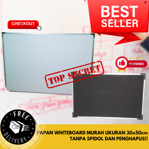 

WHITEBOARD UKURAN 30X50 BOLAK-BALIK TANPA SPIDOL&PENGHAPUS