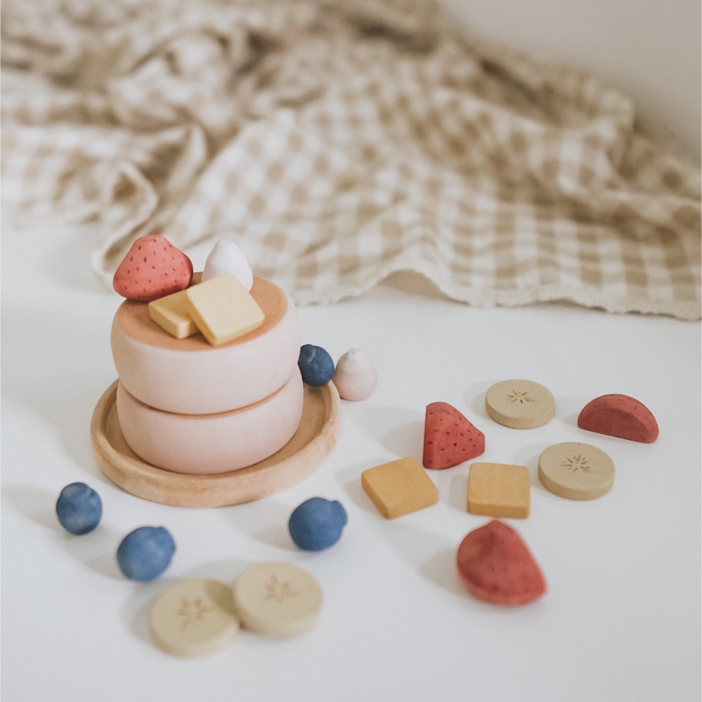 TWINKLE PANCAKES - Mainan Kayu Anak - Mainan Masak Anak - Mainan Roti Anak - Pancake Mainan - Cafe A