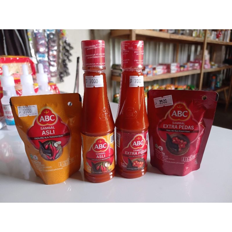 

saos abc sambal asli / sambal extra pedas pouch 35 ml / botol 135 ml