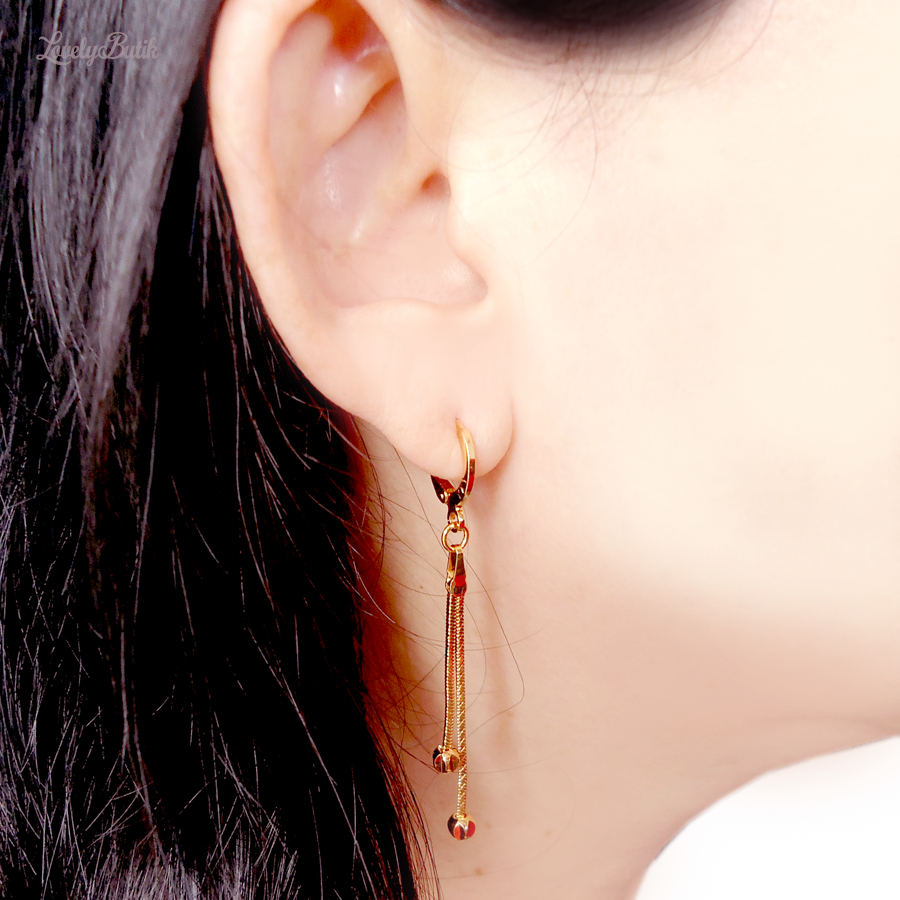 Anting Rumbai Panjang Xuping Korea Model Terbaru V3ra - Lovelybutik