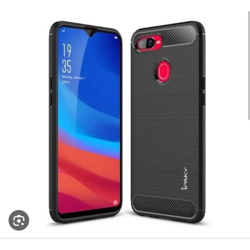 Softcase Silikon Ipaky Carbon OPPO A12