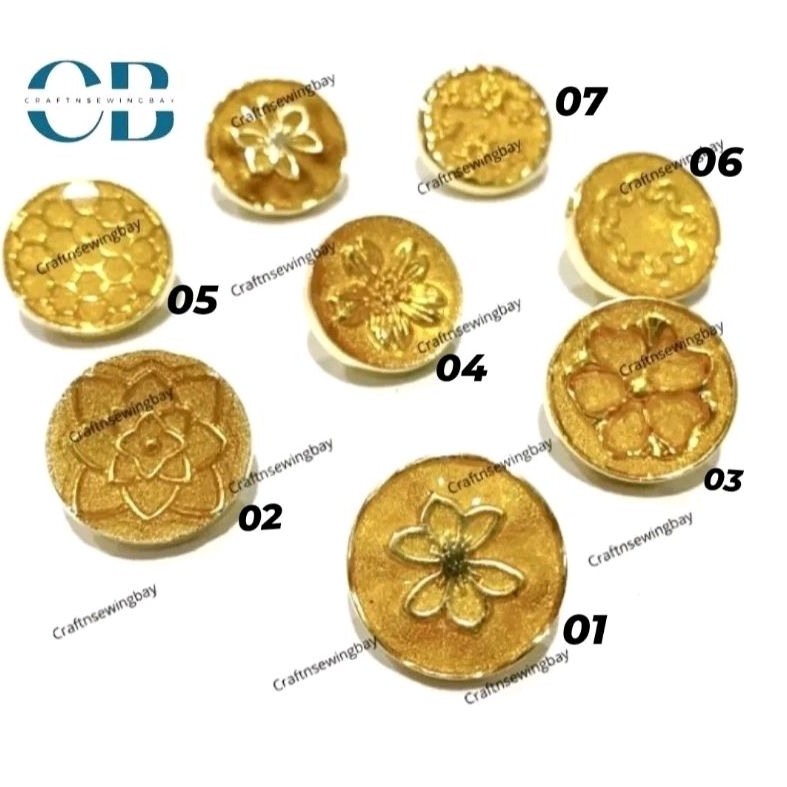 [Ecer] Kancing Emas/ Kancing Sofa/Kancing Hias isi 24pcs