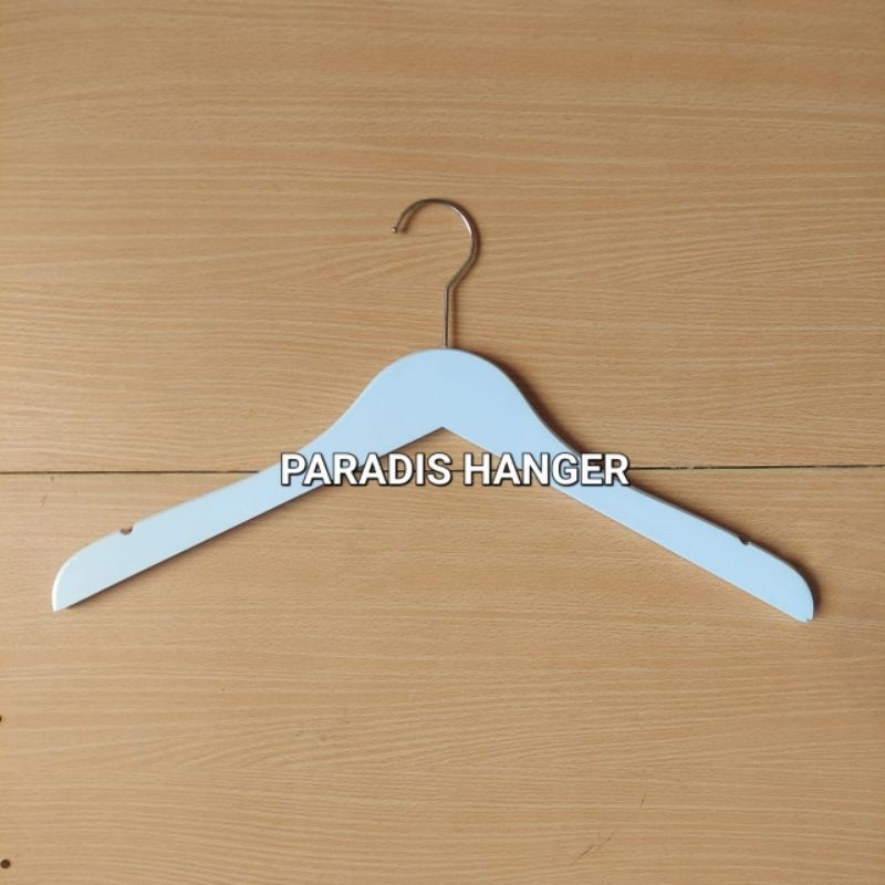Hanger Kayu Putih Dewasa | Gantungan Baju Dewasa | Wood Hanger