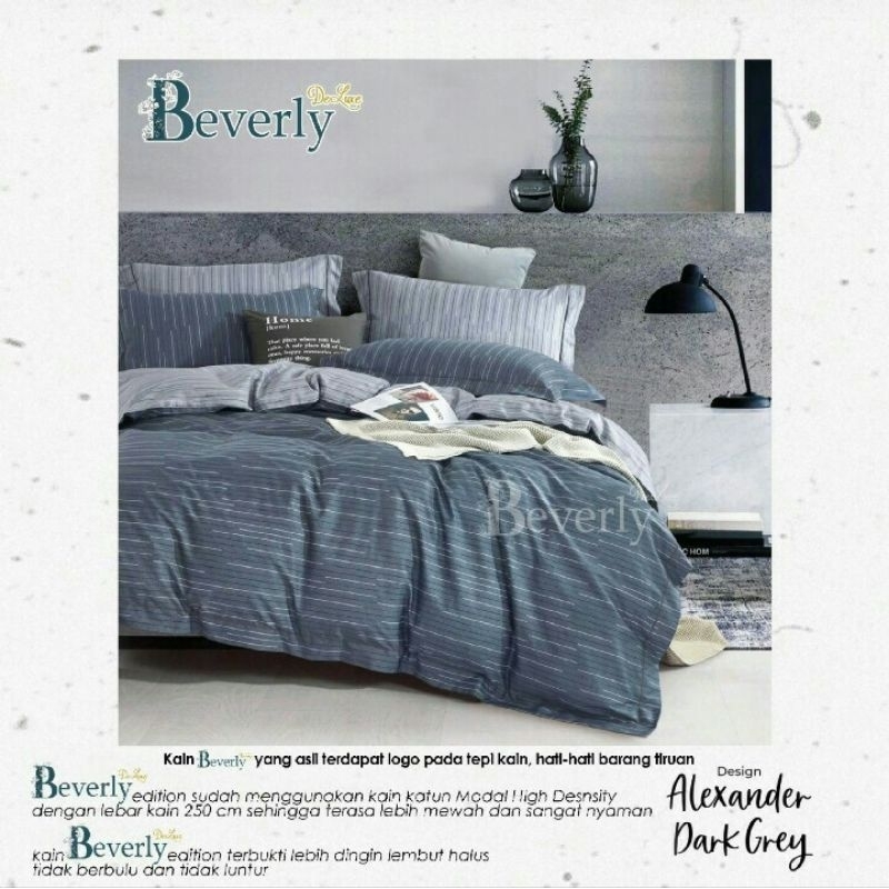 sprei katun CVC beverly collection motif Alexander 2 warna (ajwa)