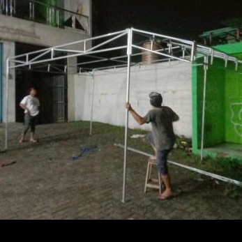 Tenda Warung//Tenda Dagang+topi depan UK 3x5meter