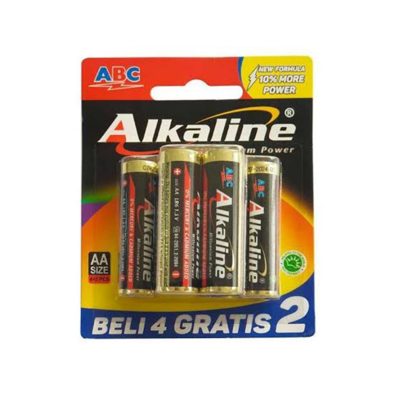Baterai alkaline A2 isi 6pcs/ Baterai alkaline AA isi 6pcs/ Baterai jam dinding