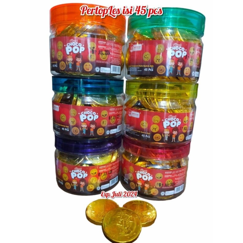 

COKLAT KOIN CHOCO POP ISI 45 pcs