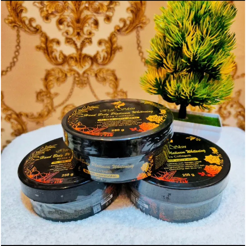 pemutih badan HB PLATINUM WHITENING EXTRA COLLAGEN