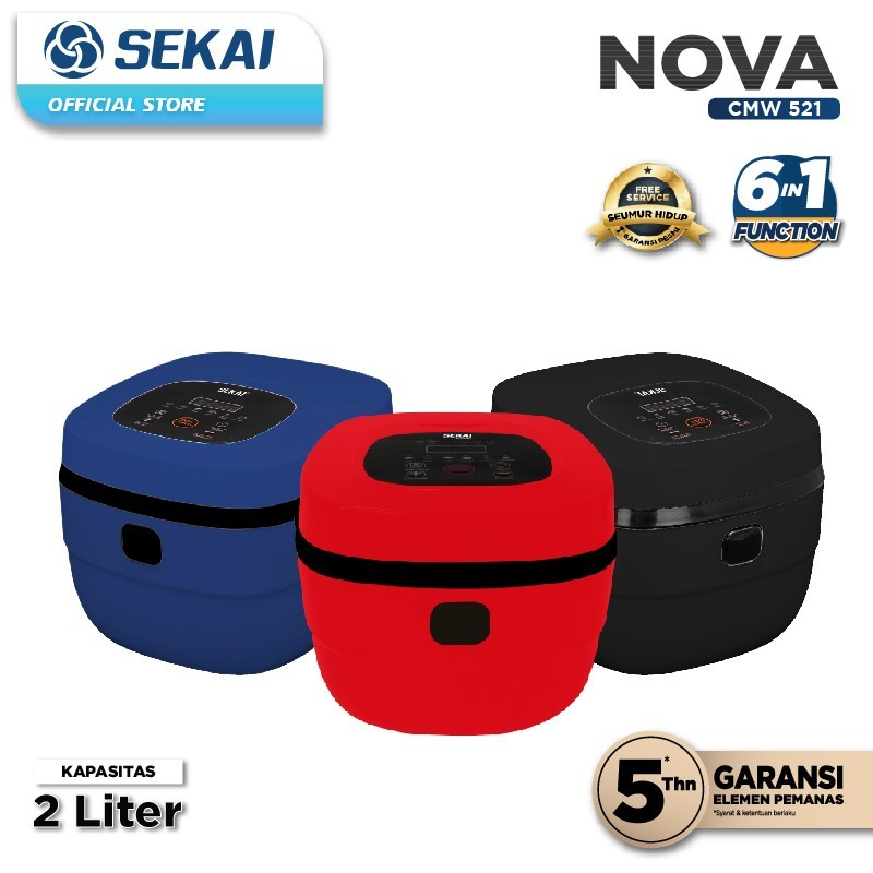 Sekai Rice Cooker Digital / Penanak Nasi Magic Com 2 L CMW 521 CMW521