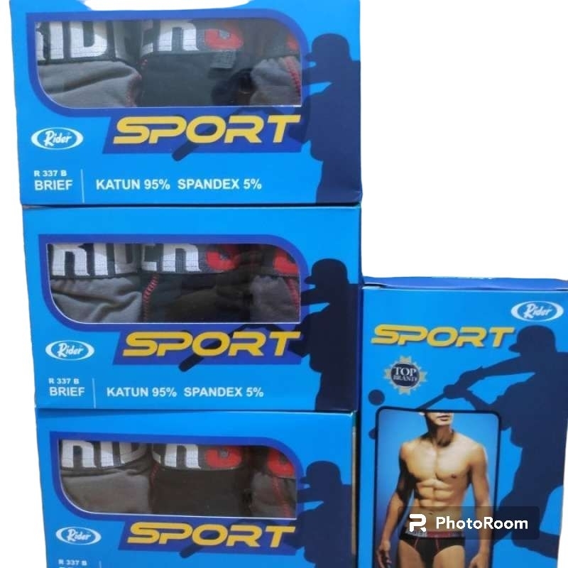 CELANA DALAM PRIA RIDER SPORT R 337 B CD RIDER CELANA DALAM COWOK RIDER KARET PINGGANG BOXER