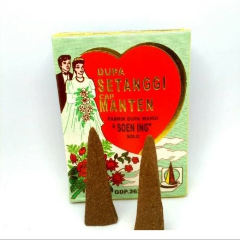 Dupa Harum Setanggi Hio Tumpeng Kerucut Cap Manten Isi 10 Pcs