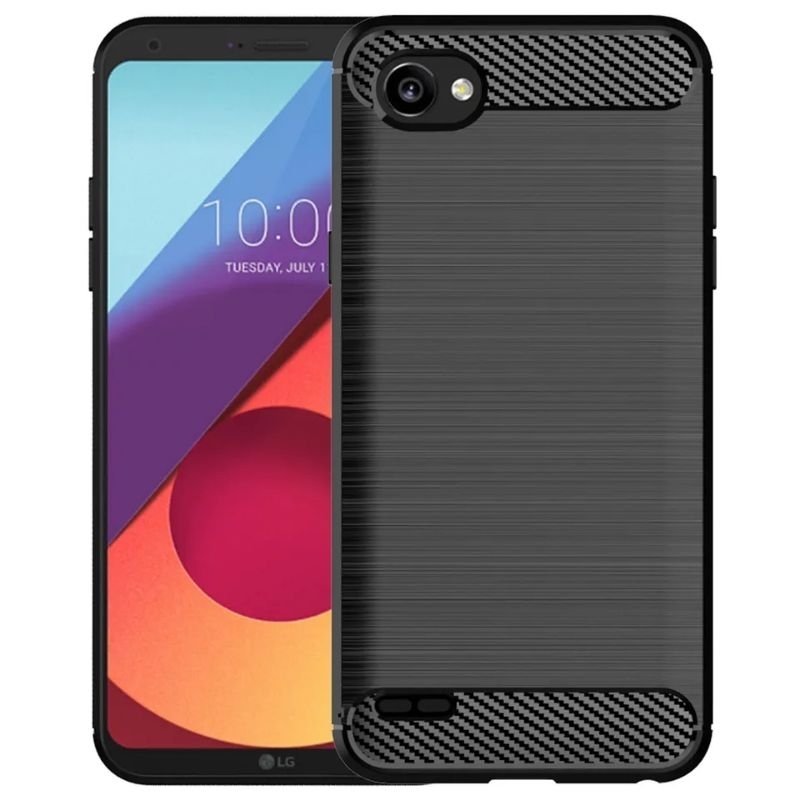 CASE SLIM FIT LG Q6 Q6+ PLUS CASING CARBON SILIKON FIBER MULTI SOFTCASE CASING