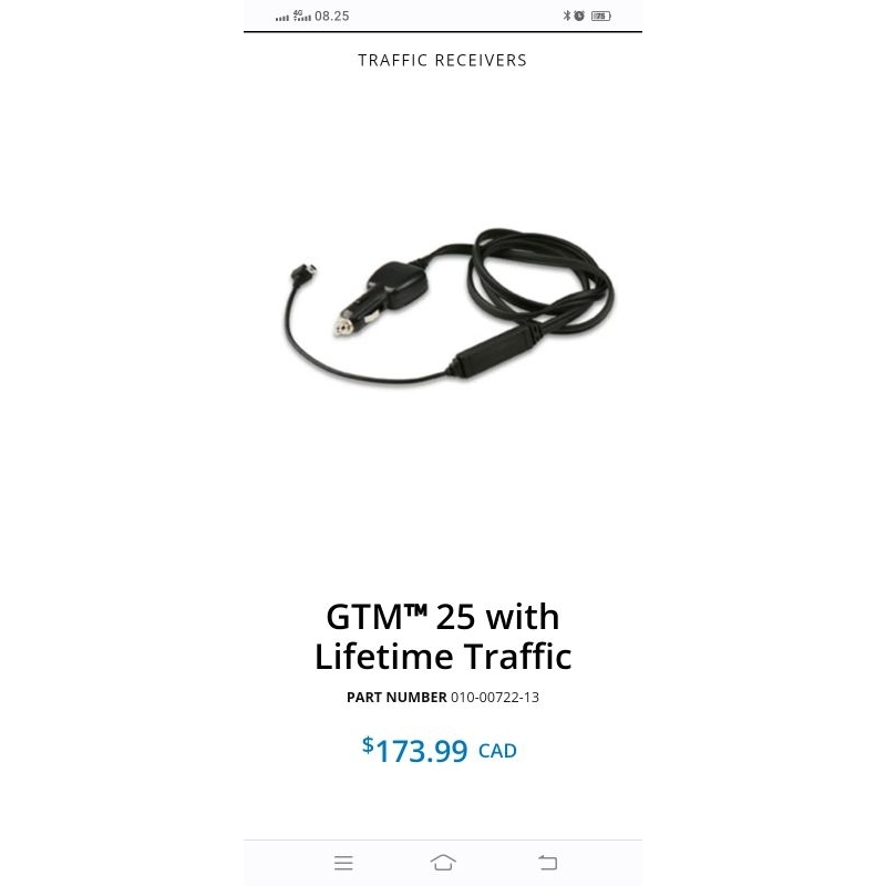 GPS Garmin Nuvi Charger GTM 25 Traffic Receiver Information  Charger mobil Garmin