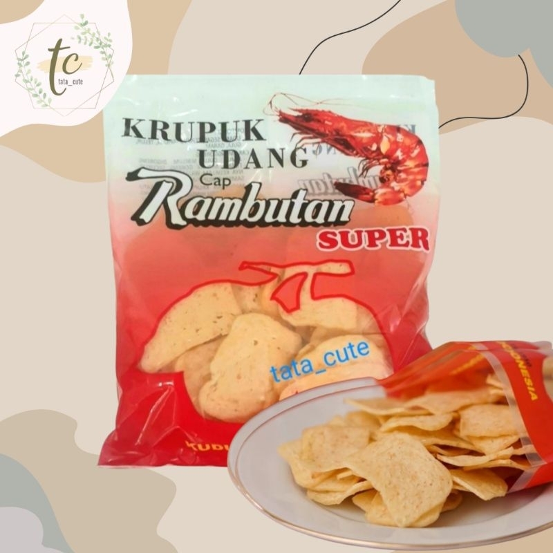 

Krupuk udang rambutan super 250gr