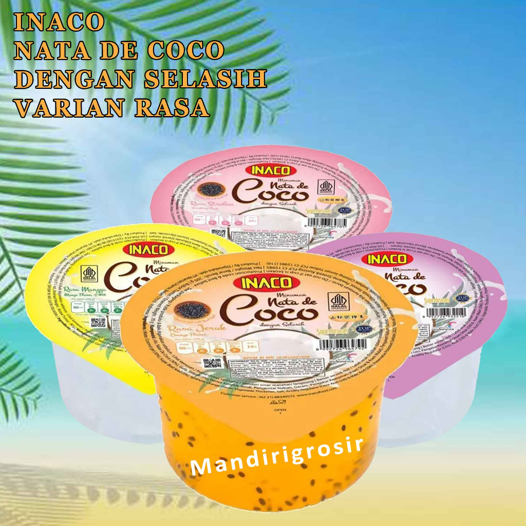 

Minuman Coconut Selasih * Inaco Nata De Coco Cup * Minuman Flavor * 200gr