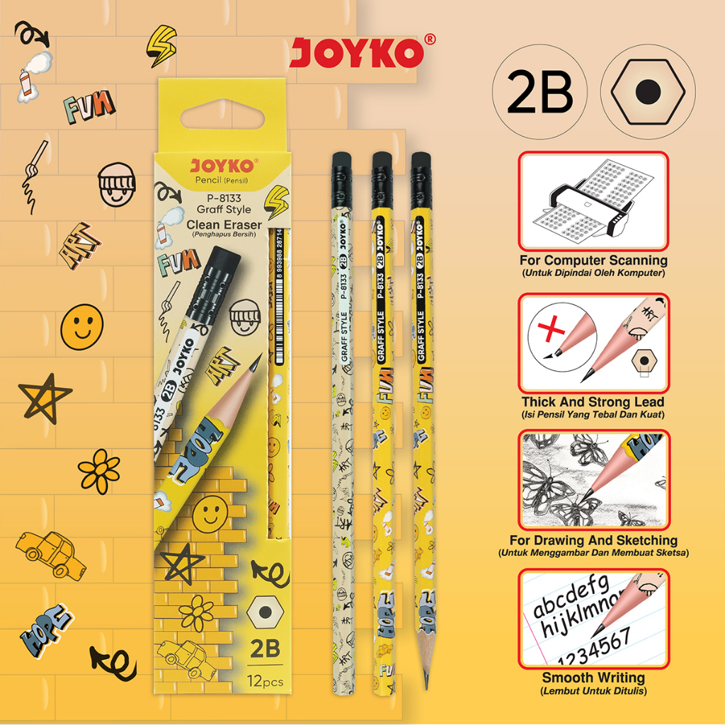 

Pencil P-8133 Graff Style 2B Joyko