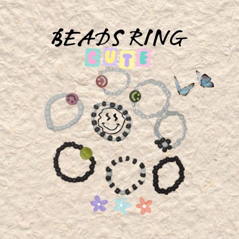 BEADS RING CINCIN MANIK KOREAN IDOL KPOP BY MEOW