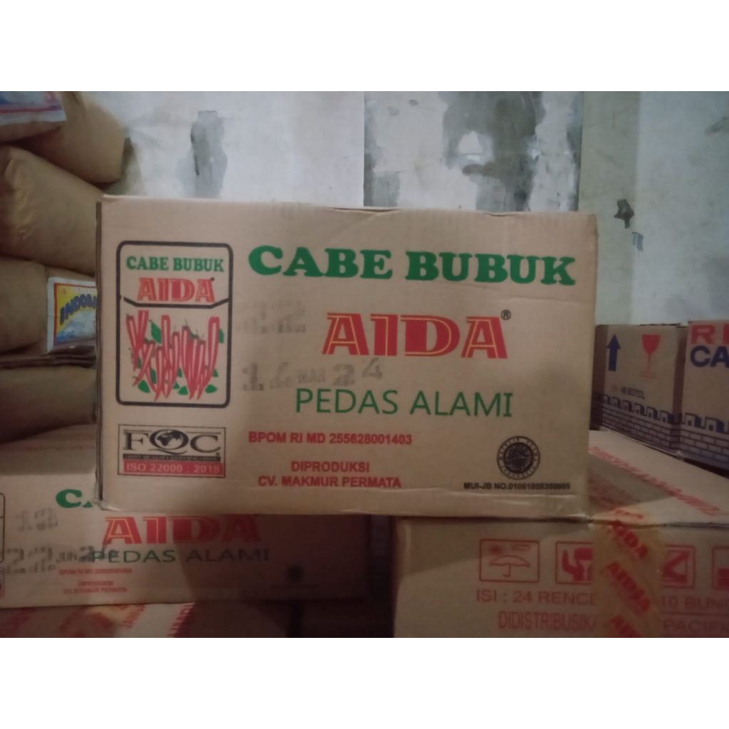 

[Dus] AIDA Cabe Giling asli Pedas Alami 36 pack x 250g - AIDA25