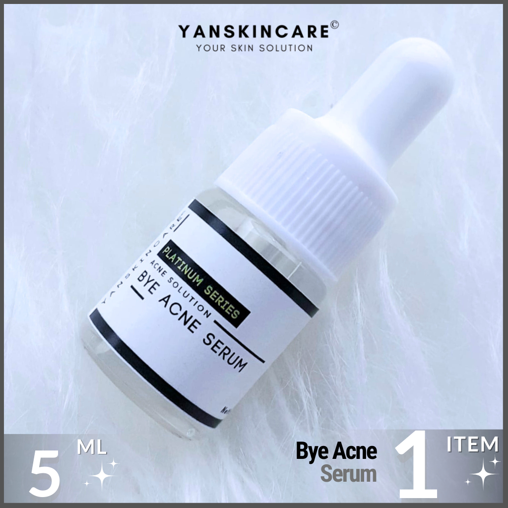 BYE ACNE SERUM 5 ML SERUM JERAWAT BRUNTUSAN JERAWAT MERADANG SKINCARE PLATINUM SERIES BY YANSKINCARE