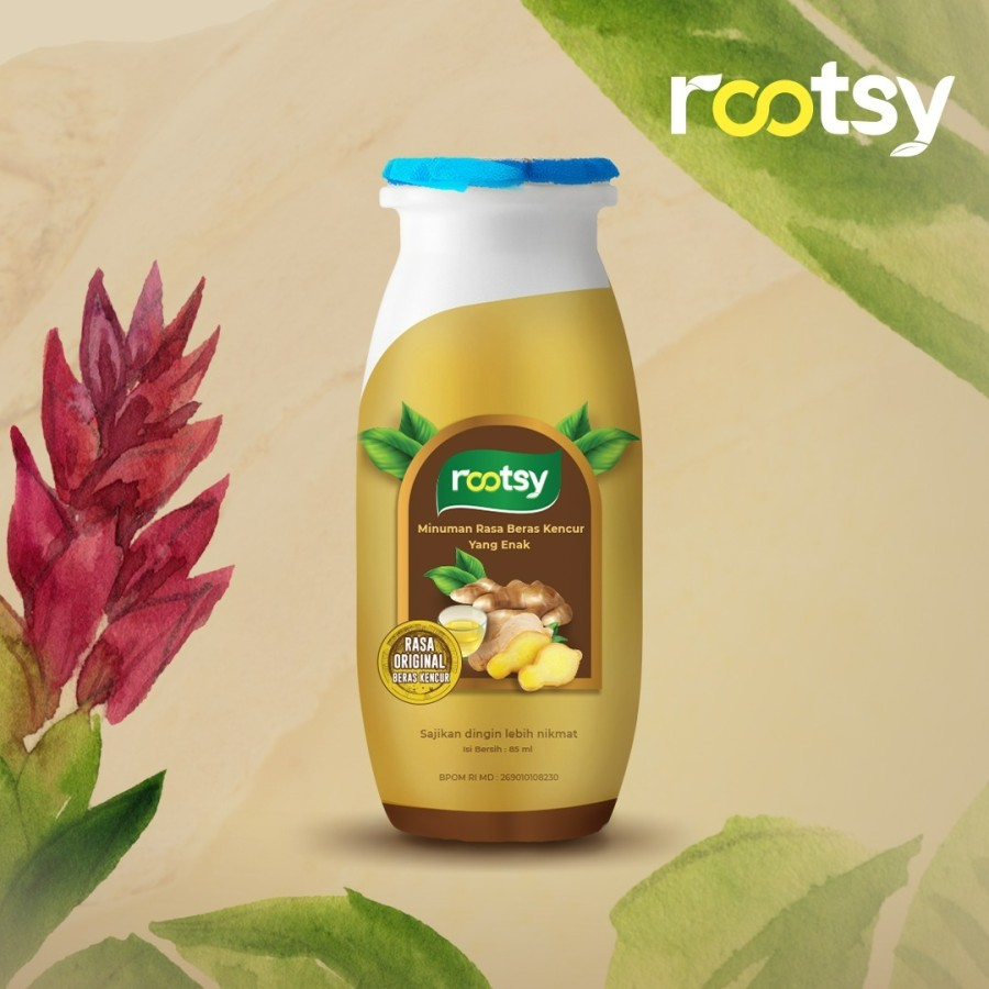 Rootsy Minuman Beras Kencur Jahe Kunyit Original, Jamu Tradisional Herbal Alami Kaya Manfaat. Bantu 