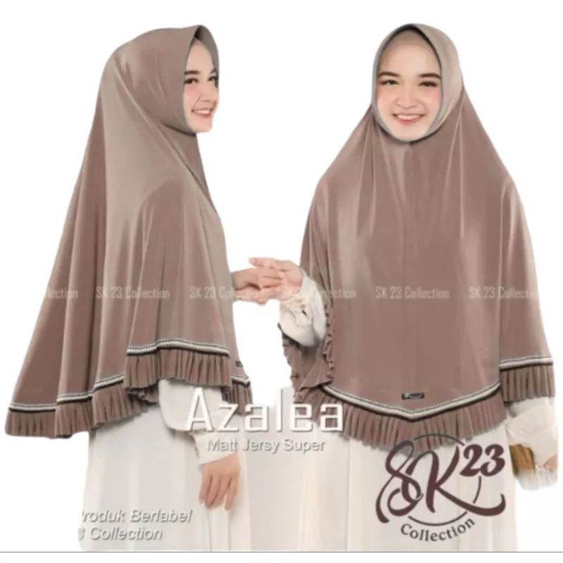 (COD) JILBAB INSTAN JERSEY JUMBO AZALEA REMPEL Hijab Instant Terbaru Murah Kerudung Syar'i Jumbo Jil