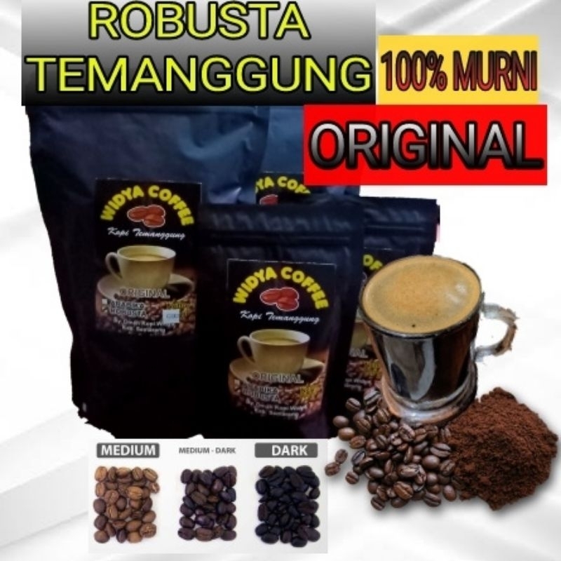 

KOPI ROBUSTA TEMANGGUNG 100% MURNI. BUBUK DAN BIJI. 100gr, 250gr, 500gr