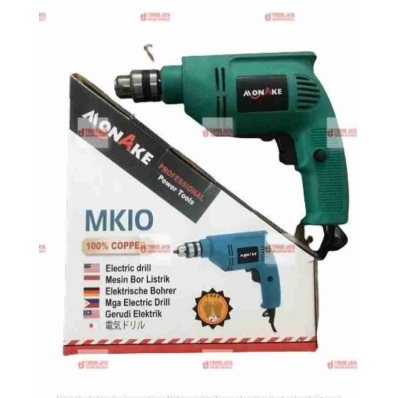 mesin bor listrik 10mm bor bolak balik monake