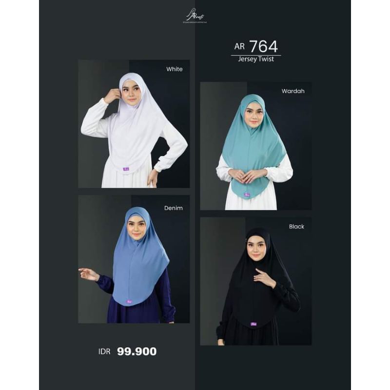 Ar 764 Jilbab Arrafi Hijab Non Pet Bergo Arrafi Hijab Daily