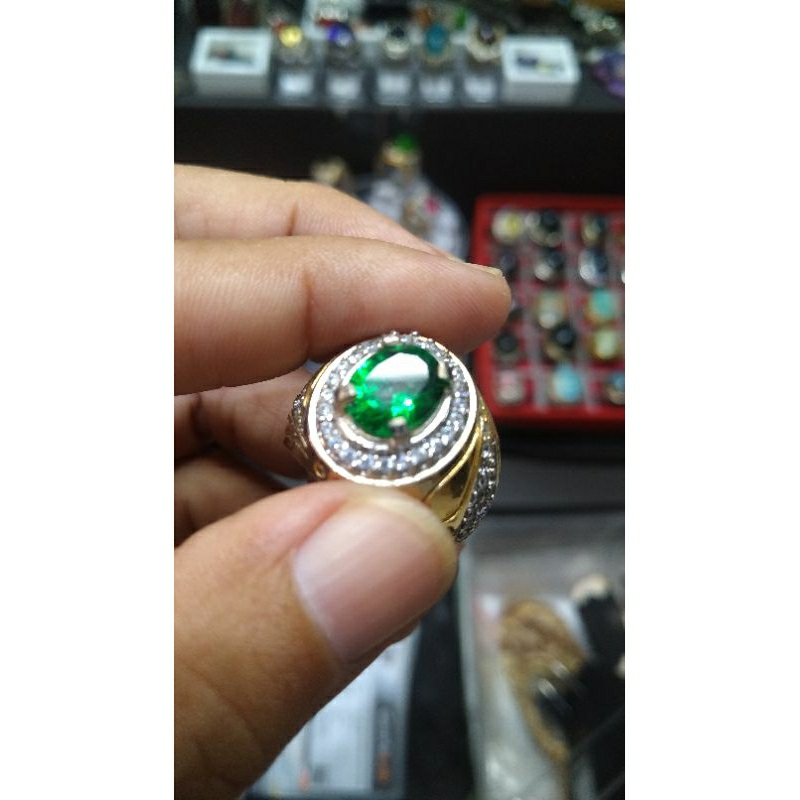 Natural green topaz