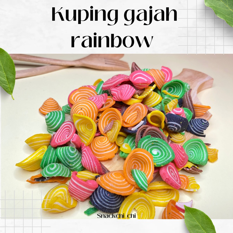 

Camilan kiloan / ecer KUPING GAJAH MINI RAINBOW 250 gram