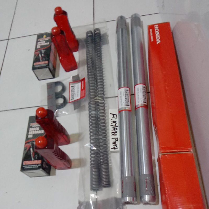 sok depan Megapro new Verza Megapro Primus per+sil+oli