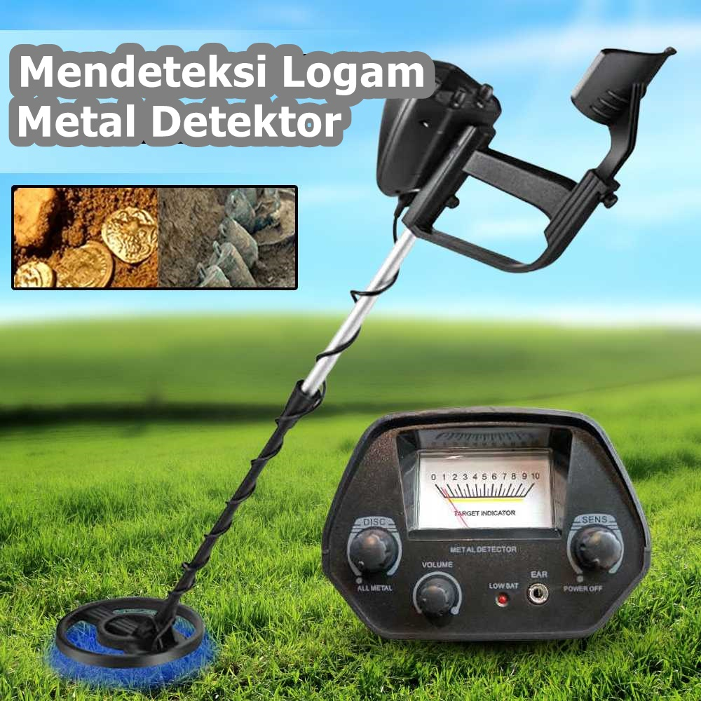 Detektor Logam Mesin Pencari Logam Dalam Tanah Emas Koin Besi Anti Air