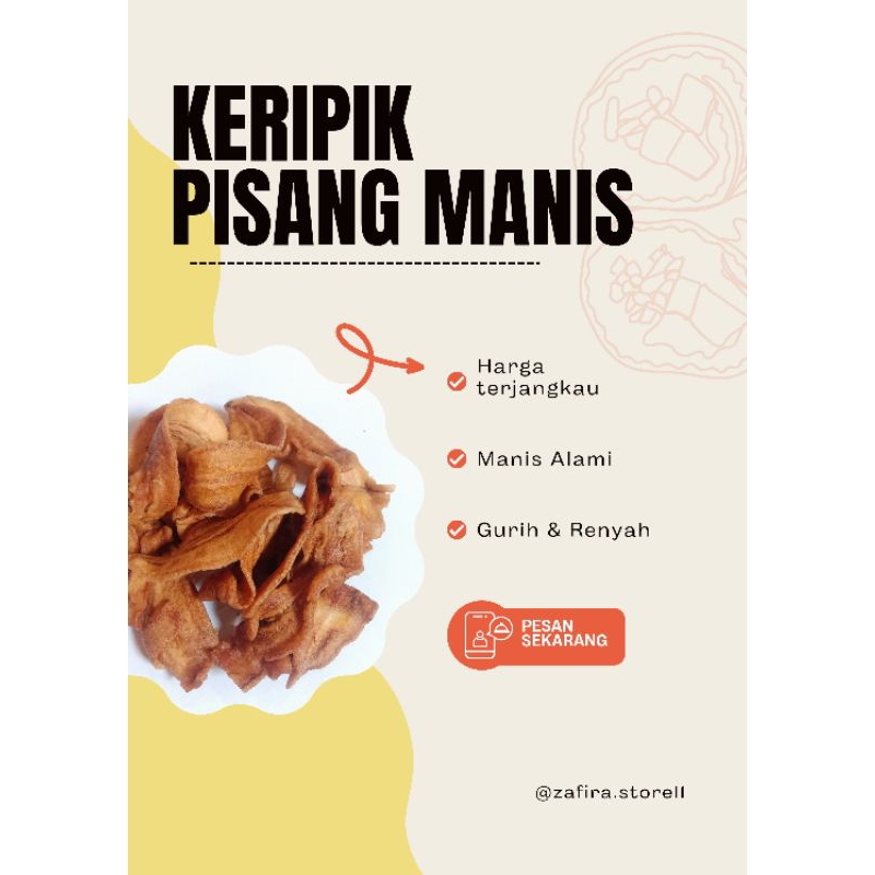 

Keripik Pisang Manis Kemasan 1kg