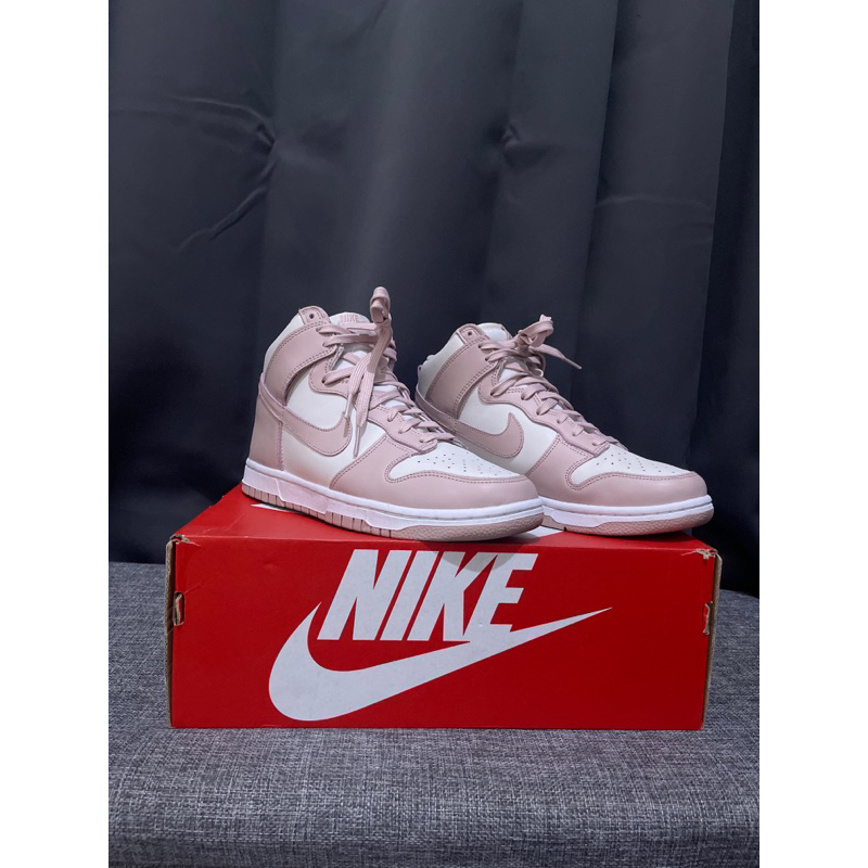 NIKE DUNK HIGH PHANTOM/PINK OXFORD-WHITE