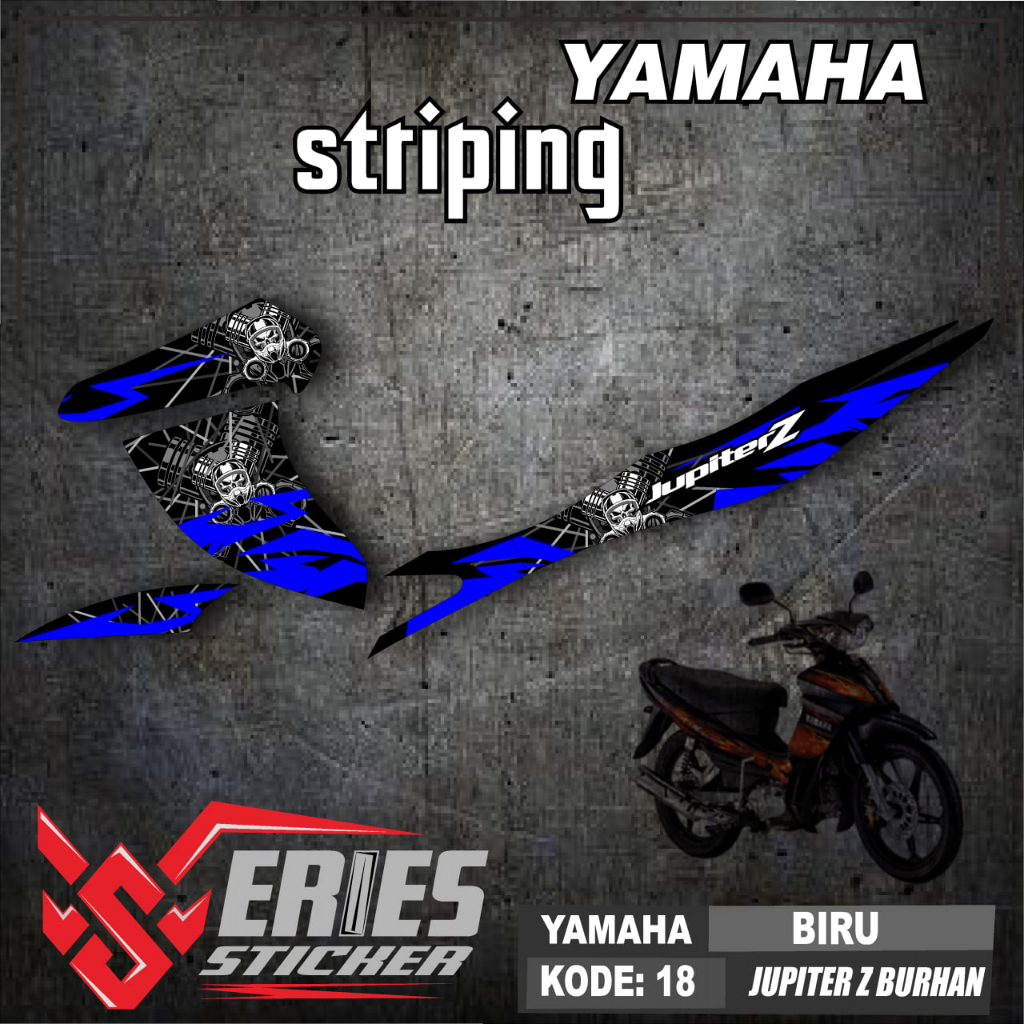 (cod) Sticker striping YAMAHA JUPITER Z BURHAN VARIASI MOTOR HOLOGRAM