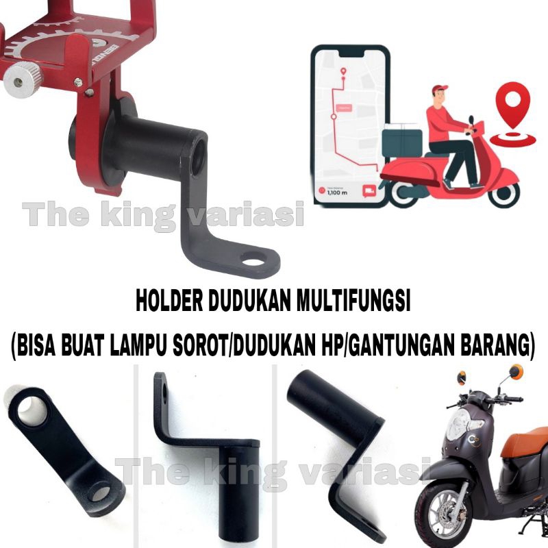 Breket dudukan lampu tembak  Breket Dudukan Holder Hp Besi Breket Dudukan Holder Hp Semua Motor/Hold