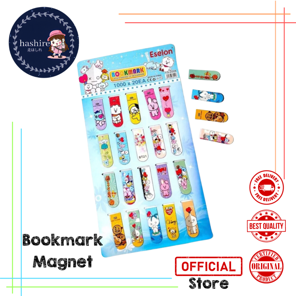 

20pcs Pembatas buku magnet / stick note magnet / bookmark / stickey note magnet