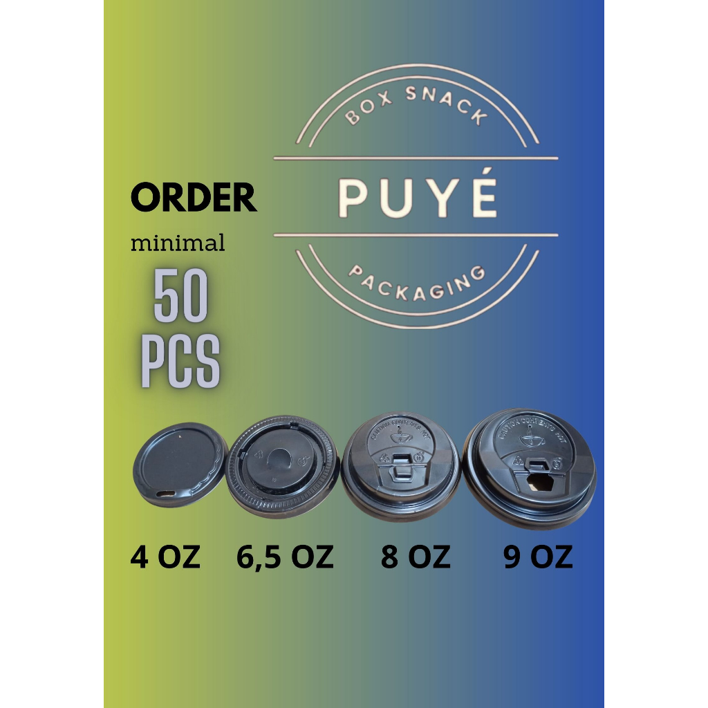 LID / TUTUP PAPER CUP 4oz/6,5oz/8oz/9oz