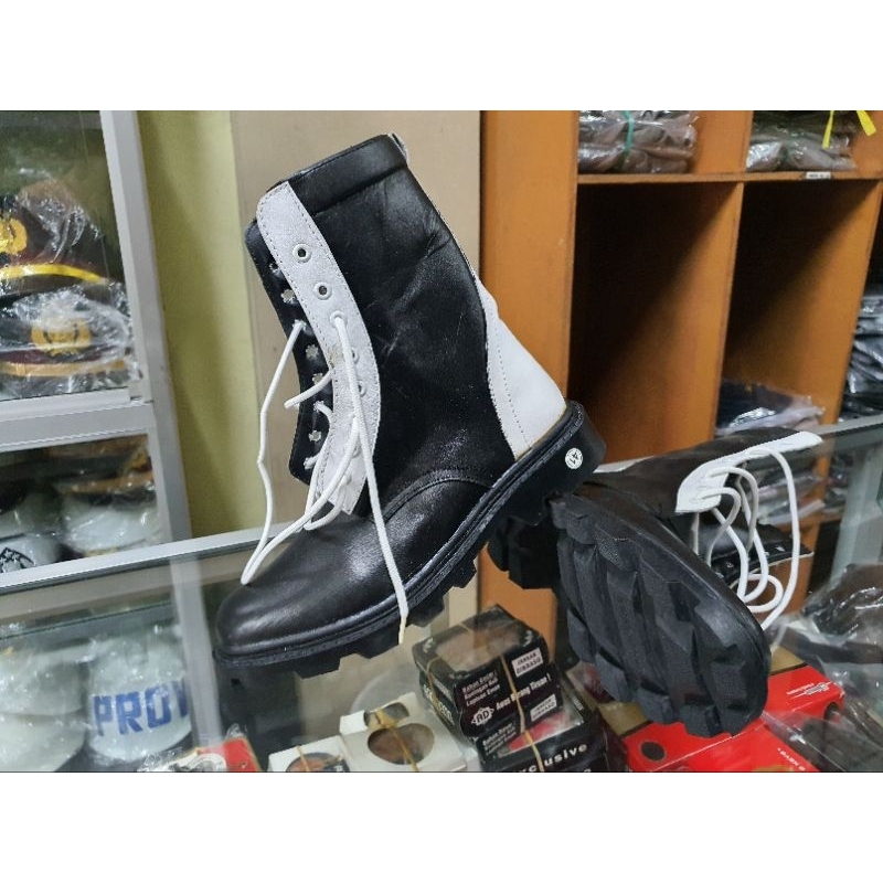 Sepatu Pdl Hitam Putih | sepatu pdl Prov Polri Dof | Sepatu Pdl Hitam