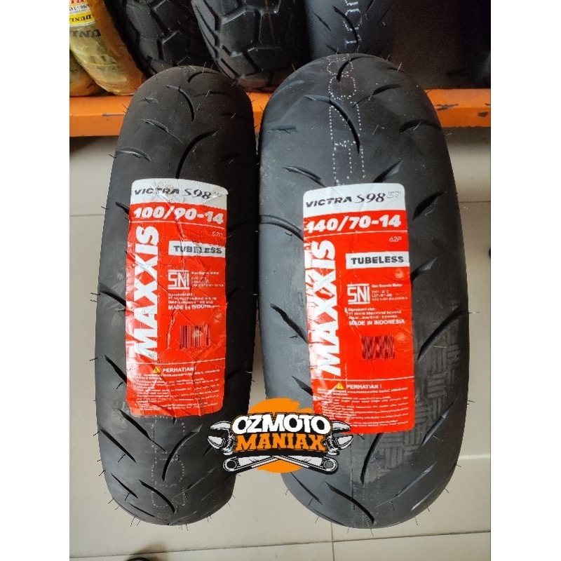Paket Ban Maxxis Victra 100/90-14 & 140/70-14 (Paket Ban Aerox & Lexi)