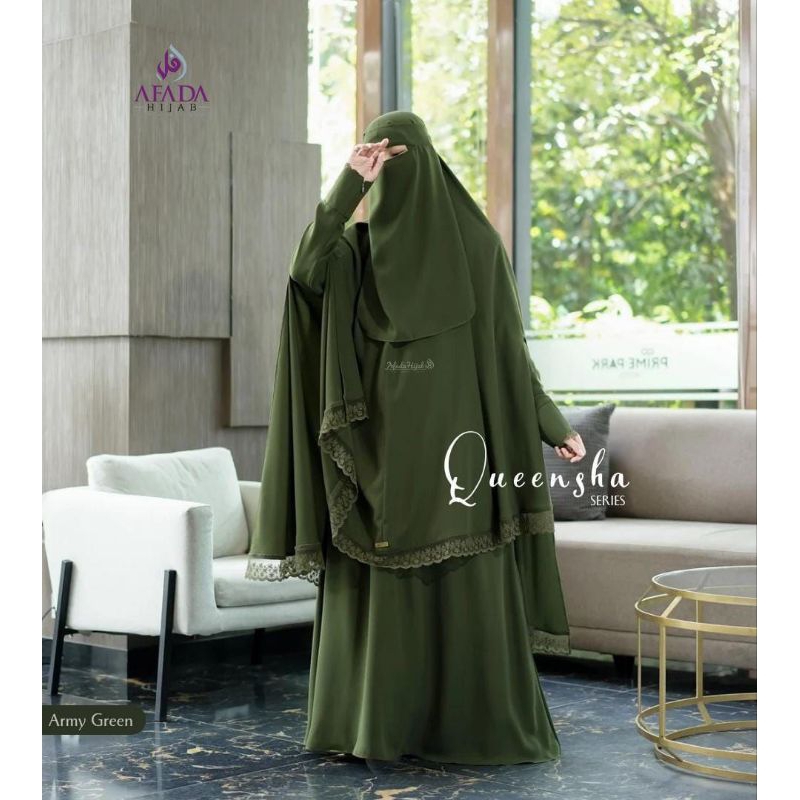 GAMIS SYAR'I VARIASI RENDA/ QUEENSHA SET KHIMAR NONPET FREE CADAR BANDANA/MANGOSTEEN BAHAN NEW FORTA
