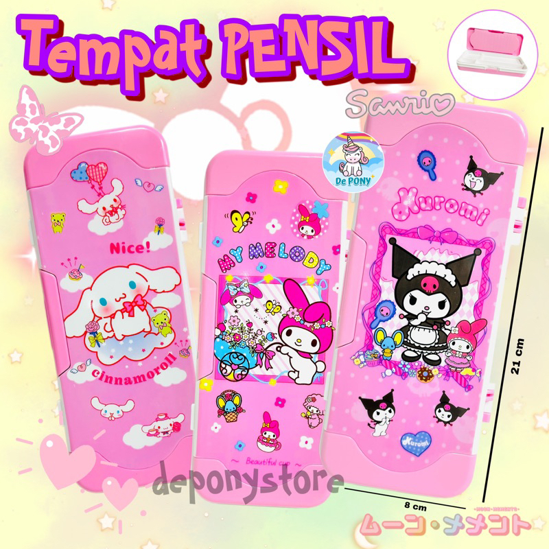 

Tempat Pensil /pencilcase Sanrio Lucu Premium Quality Kuromi cinnamonroll melody