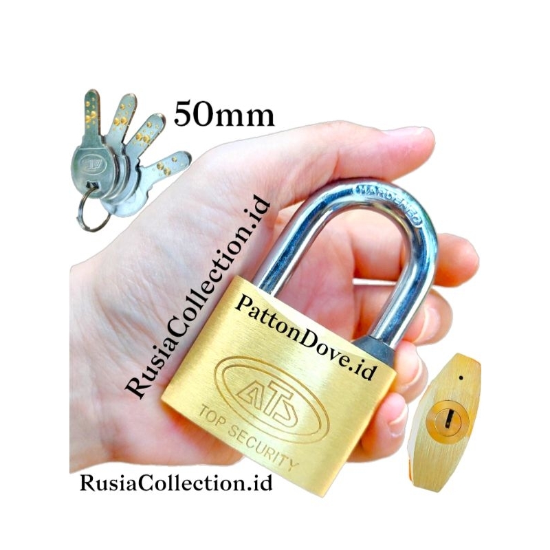 GEMBOK ATS 50MM KUNINGAN TEBAL KUNCI KOMPUTER GEMBOK PAGAR TERBAIK GEMBOK CAKRAM GEMBOK SOLIGEN / AT