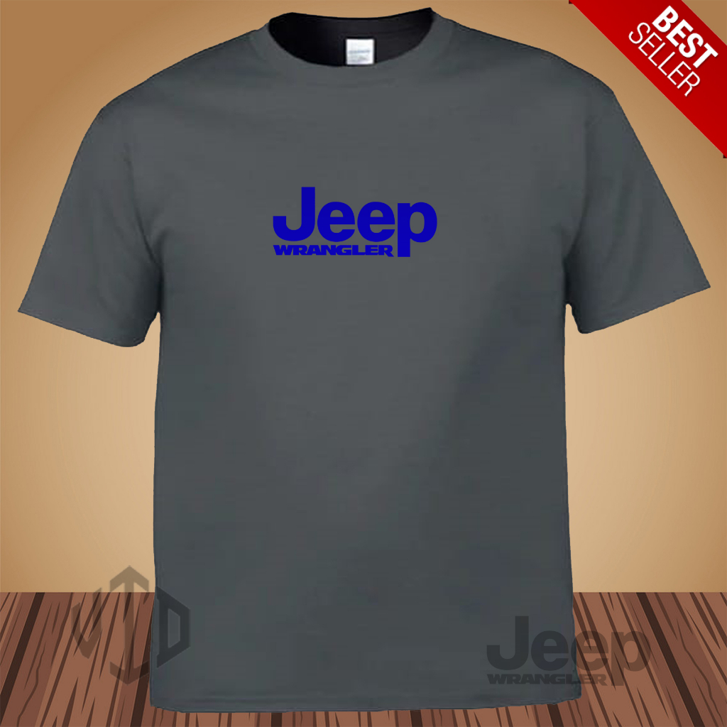 Kaos Keren Lengan Pendek LOGO JEEP WRANGLER MOTIF BIRU Distro Premium / Kaos Murah / Kaos Ukuran Jum