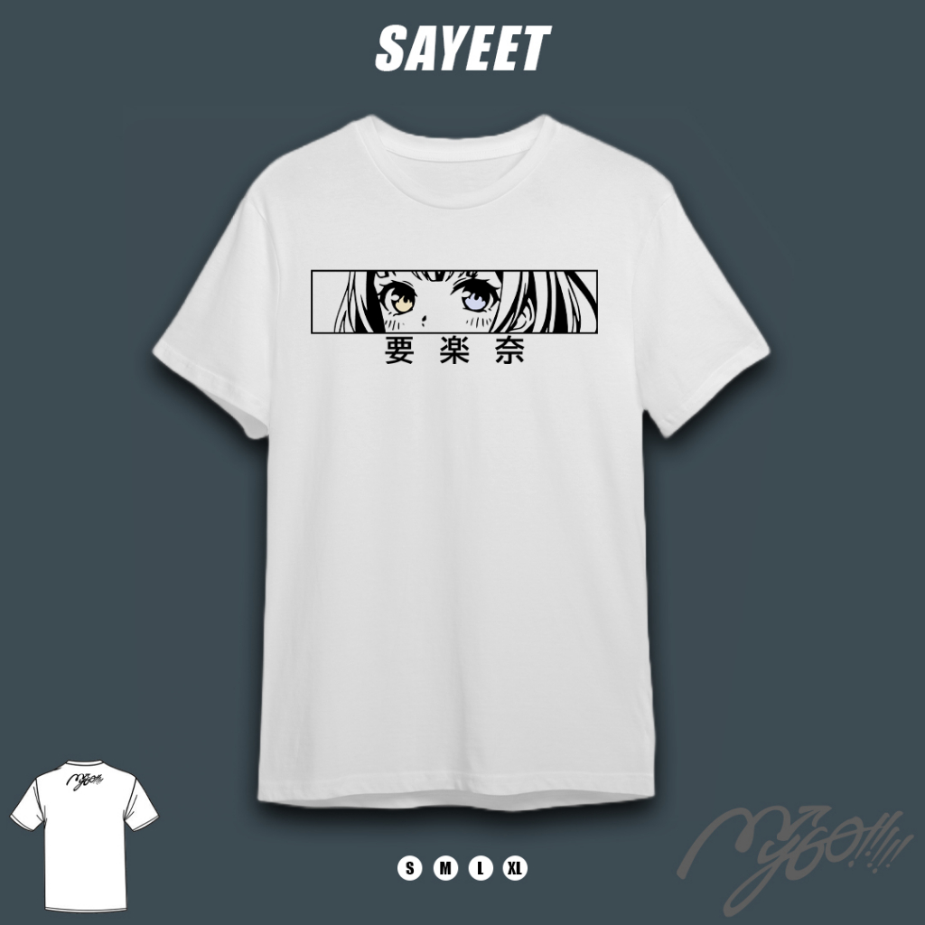 Tshirt Kaos Putih Anime BangDream MyGO!!!!! Rana Kaname