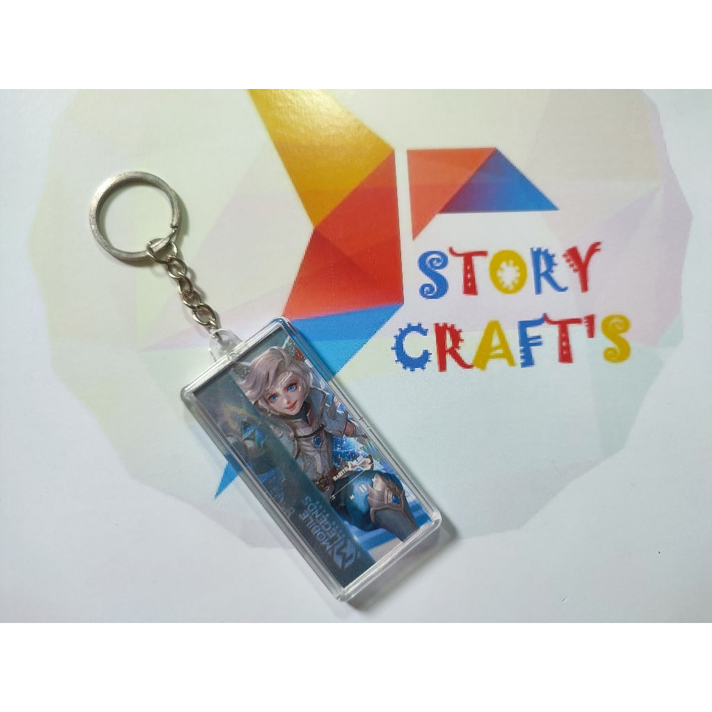 Gantungan Kunci Insert Akrilik Panjang Mobile Legend Musik MLBB Karakter Hero Harit